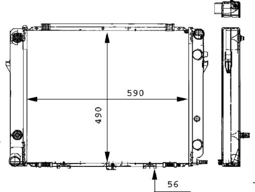 Mercedes Radiator 1075002603 - Behr Premium 376711401